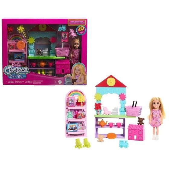 Imagem de Boneca Articulada Barbie Playset Chelsea Loja de Brinquedos Com 20 Acessórios  Barbie Dreamhouse  Mattel