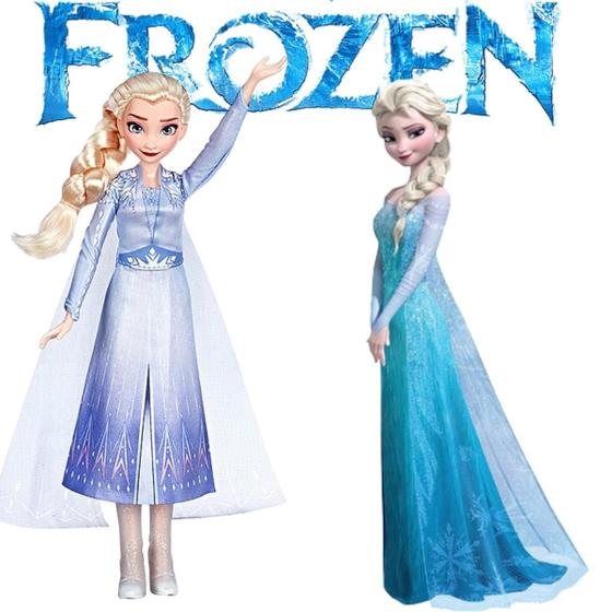 Imagem de Boneca Articulada Elsa Frozen Infantil Brinquedo Sua