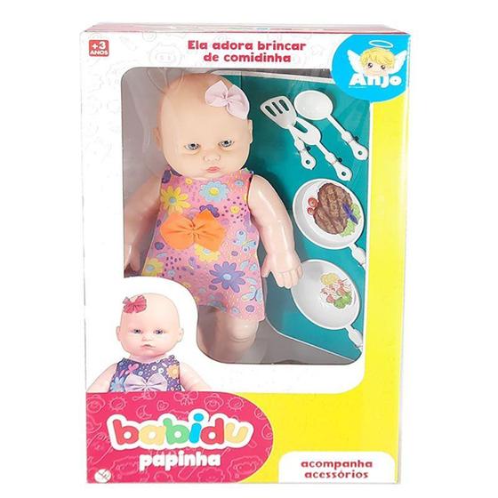 Imagem de Boneca Babidu Papinha com Acessórios - 2375 - Anjo