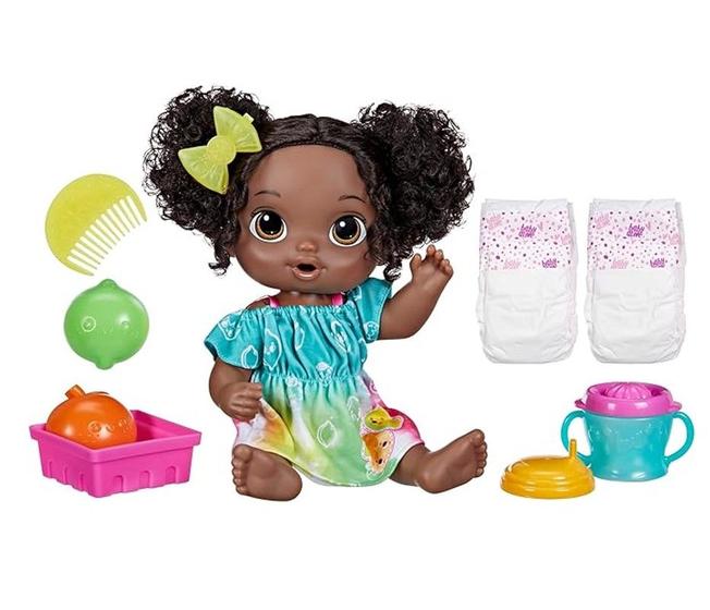 Imagem de Boneca Baby Alive Bebê Hora do Suco Cabelos Pretos - Hasbro