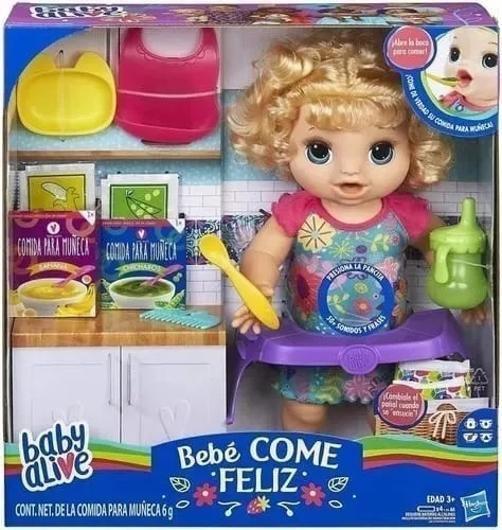 Boneca Baby Alive Comilona Comidinha Feliz Loira - Hasbro Baby Alive ...
