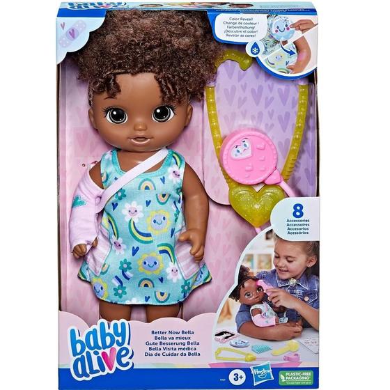 Imagem de Boneca Baby Alive Dia de Cuidar da Bella Negra Hasbro