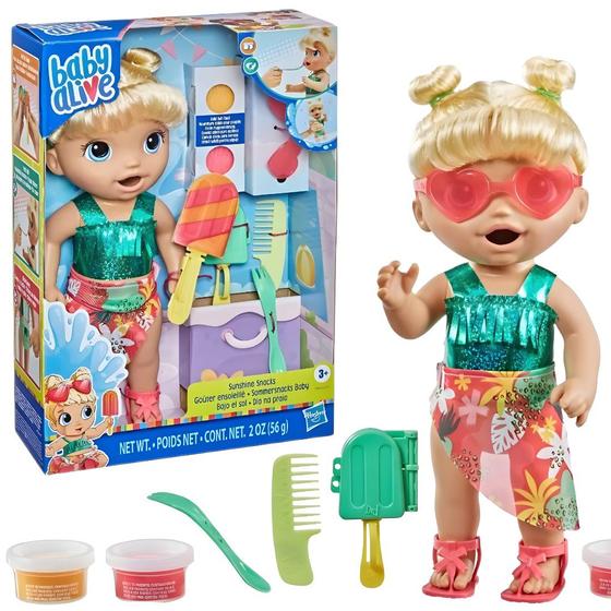 Imagem de Boneca Baby Alive Dia Na Praia Com Acessórios Faz Cocô Loira