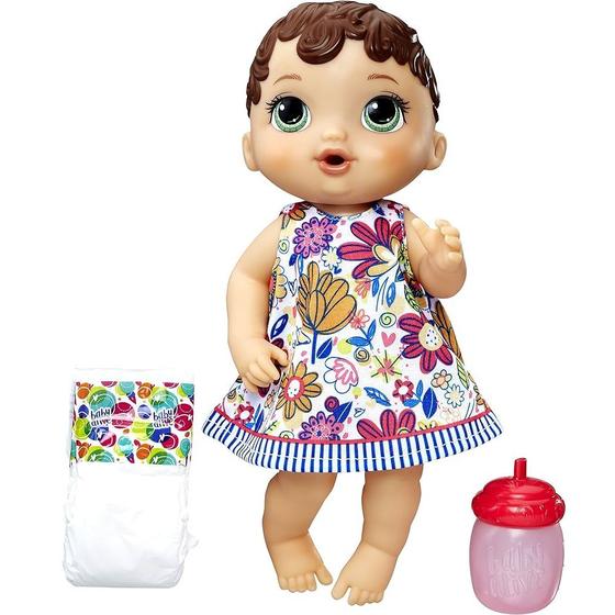 Imagem de Boneca Baby Alive Faz Xixi Bebê Morena Com Fralda Mamadeira