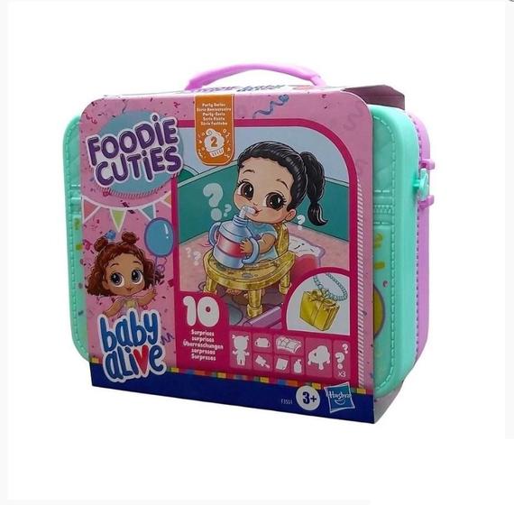 Imagem de Boneca Baby Alive Foodie Cuties Surpresa Maleta Verde e Roxo Hasbro