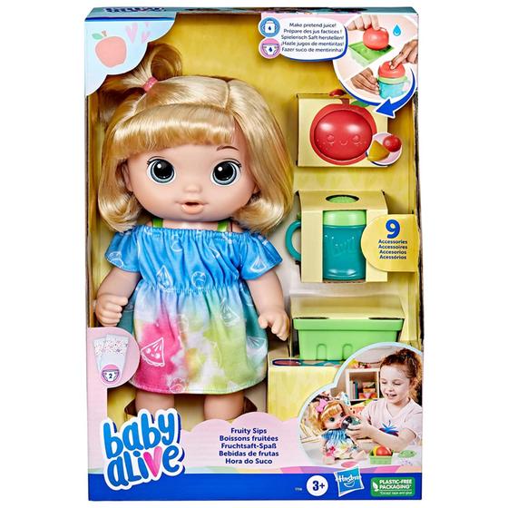 Imagem de Boneca Baby Alive Hora do Suco, cabelos loiros - Boneca e acessórios - Hasbro - 5010996100467