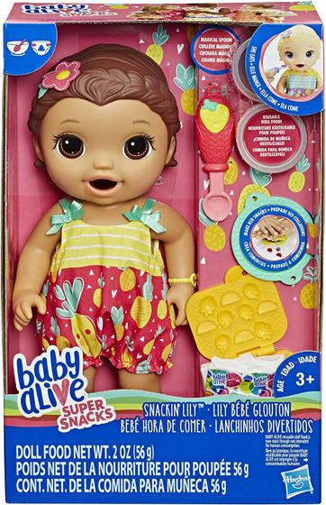 Imagem de Boneca Baby Alive Lanchinhos Divertidos Morena  E5842 - Hasbro