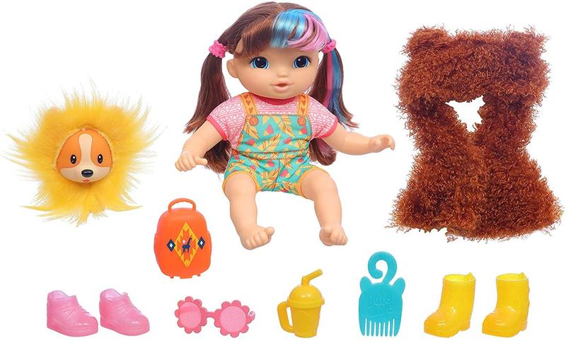 Imagem de Boneca Baby Alive Littles, Fantasy Styles Squad Doll, Little Harlyn, acessórios de safári, brinquedo de cabelo castanho