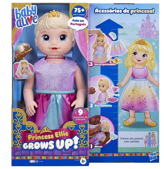 Imagem de Boneca Baby Alive Princesa Ellie Grows Up Loira Hasbro