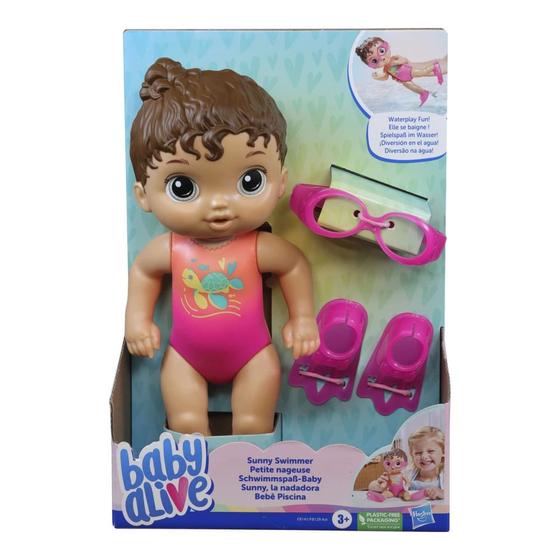 Imagem de Boneca Baby Alive Sunny Swimmer Hasbro Morena F8141