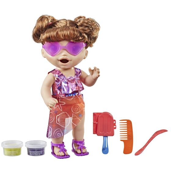 Imagem de Boneca Baby Alive Sunshine - Come, Faz Cocô e Ama Sorvete - Para Crianças a partir de 3 Anos