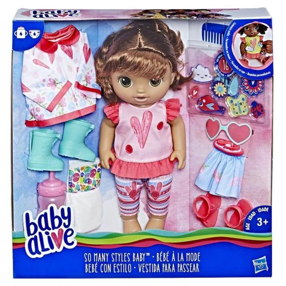 Boneca baby alive vestida para passear morena hasbro - Boneca Baby ...