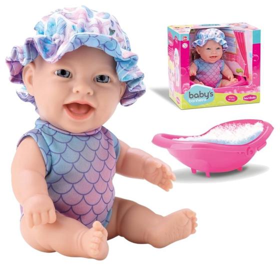 Imagem de Boneca Baby Babilina Mini Banheirinha Bebê Bambola