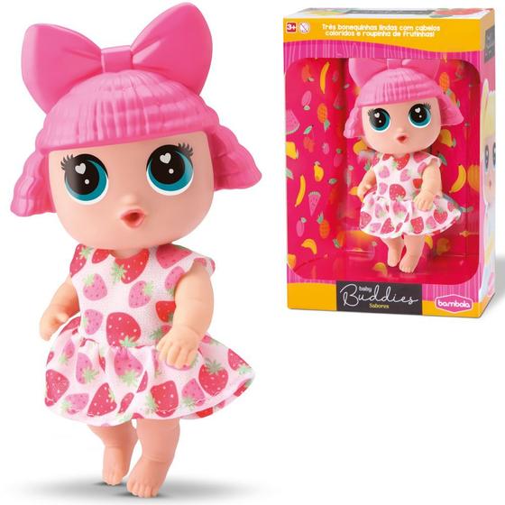 Imagem de Boneca baby buddies sabores morango na caixa