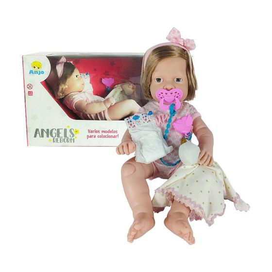 Imagem de Boneca Baby Reborn Angels Soninho Brinquedo Infantil para Meninas