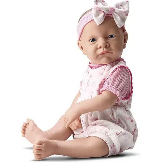 Imagem de Boneca Baby Reborn Premium Menina Com Roupas Em Vinil Grande 40cm ORiginal