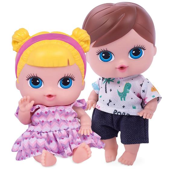 Imagem de Boneca Baby's Collection Casal Gêmeos Fofinhos - Super Toys