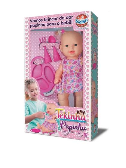 Imagem de Boneca Baby Tekinha Papinha Com Pratinho E Talheres