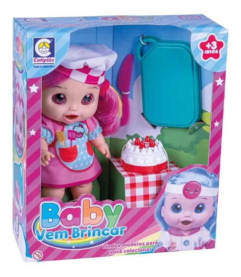 Imagem de Boneca Baby Vem Brincar Cozinheira  Cotiplás