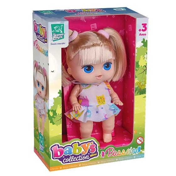 Imagem de Boneca babys collect mini passeio com cabelo 18cm super toys