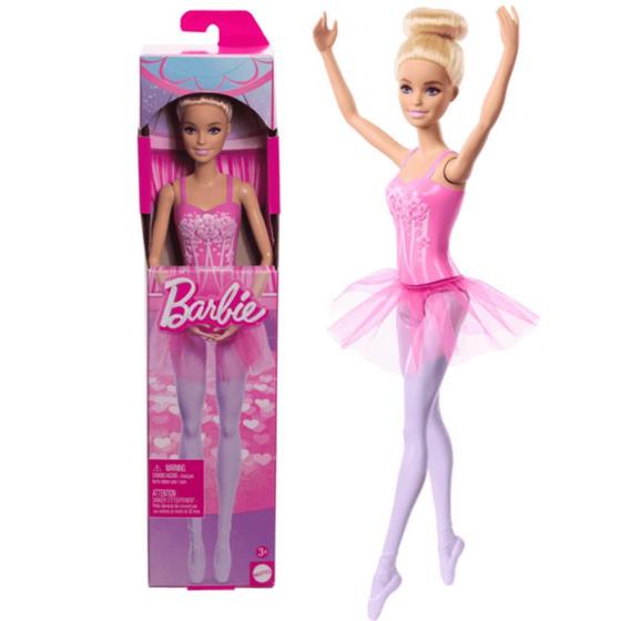 Imagem de Boneca Barbie Bailarina Loira Rosa 30Cm 3+ Mattel