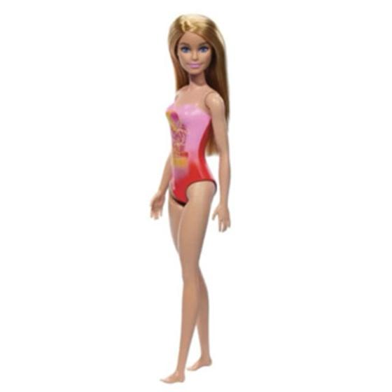 Imagem de Boneca barbie básica com maiô loira ou morena na praia - Original mattel