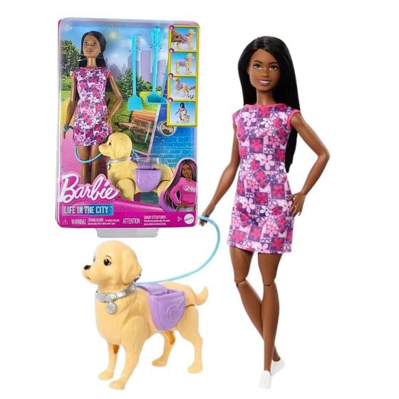 Imagem de Boneca Barbie Brooklyn Passeio Com Cachorrinho Hwt53 -Mattel