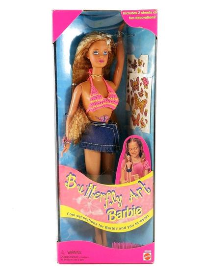 Imagem de Boneca Barbie Butterfly Art w Cool Decorations 1998 Mattel