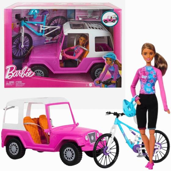 Imagem de Boneca Barbie Carro Off Road C/ Bicicleta e Boneca 3+ Mattel