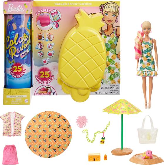 Imagem de Boneca Barbie Color Reveal Foam! com 25 surpresas com Pet Friend