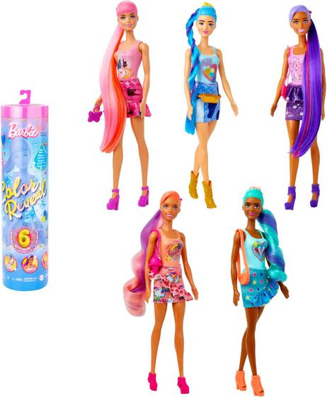 Imagem de Boneca Barbie Color Reveal Looks Denim Lançamento 2023 - Mattel