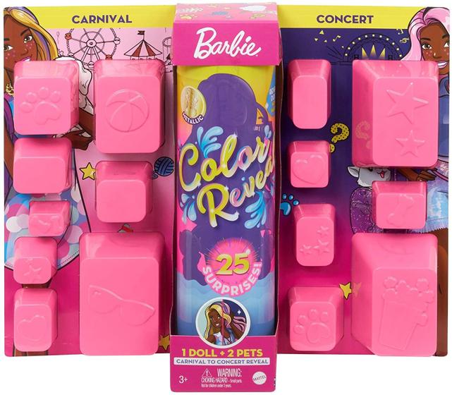 Imagem de Boneca Barbie Color Reveal Surpresas 25pcs - Transformação - Dia-para-Noite