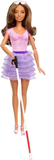 Imagem de Boneca Barbie Deficiente Visual com acessório Mattel