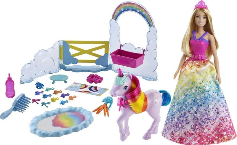 Imagem de Boneca Barbie Dreamtopia Princesa Arco Iris com Unicórnio GTG01 - Mattel (27751)