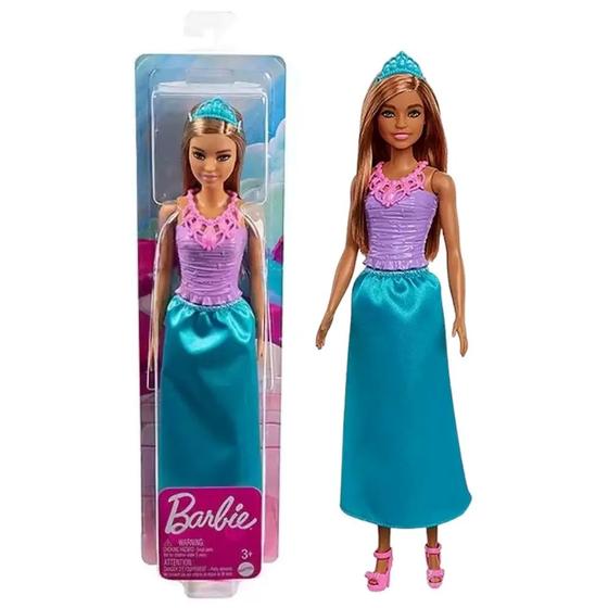Imagem de Boneca Barbie Dreamtopia Princesa Morena Saia Azul - Mattel