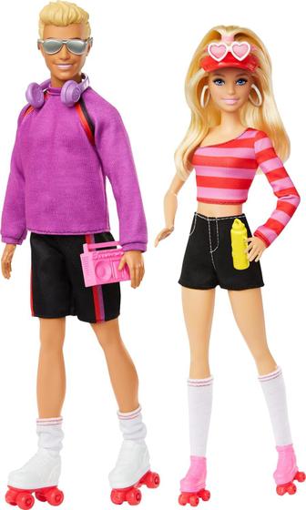 Imagem de Boneca Barbie E Ken Com Patins 65 Anos Patinadores - Mattel