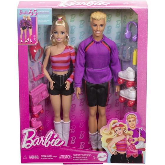 Imagem de Boneca Barbie E Ken Fashionista 65 Anos Mattel Hxk90