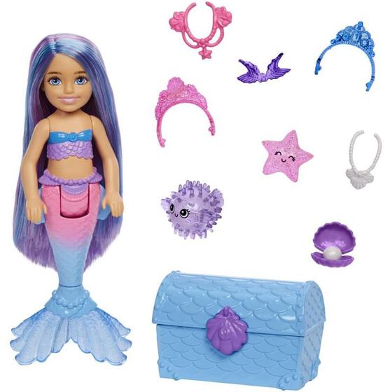 Imagem de Boneca Barbie Entretenimento Chelsea Sereia Mermaid Power