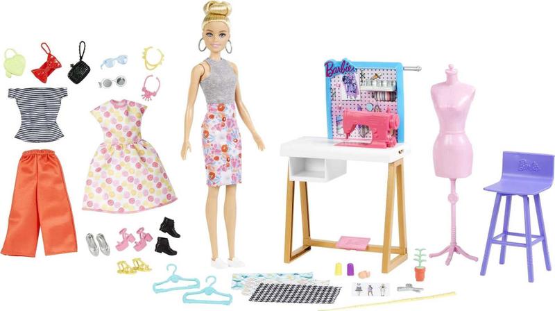 Imagem de Boneca Barbie Estilista com +25 Acessórios e Estúdio de Moda