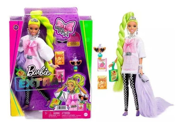 Imagem de Boneca Barbie Extra Cabelo Verde Neon Hdj44 Mattel