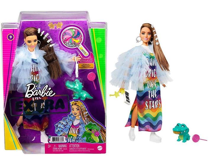 Boneca Barbie Extra Jaqueta Babados Com Pet - Mattel GYJ78 Menor preço em Boneca Barbie Extra Jaqueta Babados Com Pet - Mattel GYJ78