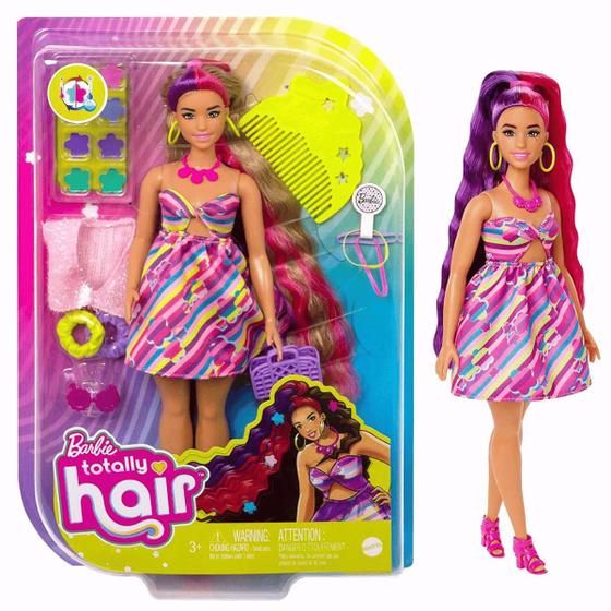 Imagem de Boneca Barbie Fashion Totally Hair Cabelo Colorido Mattel