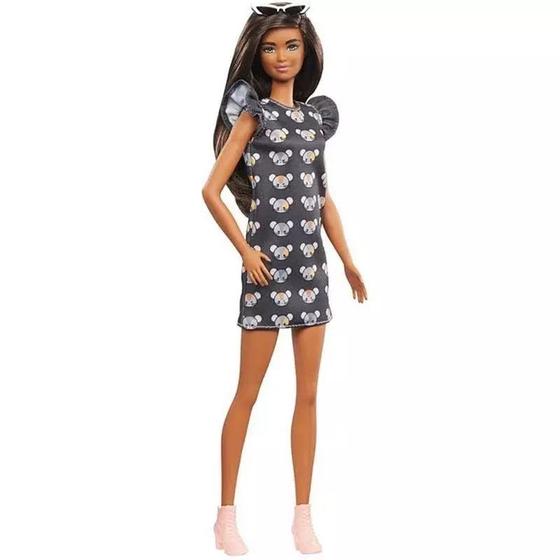 Imagem de Boneca Barbie Fashionista 140 Vestido De Ratinho Mattel Fbr37
