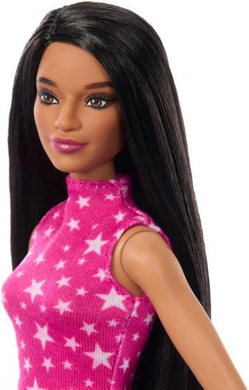 Imagem de Boneca Barbie Fashionista 215 Blusa Estrela Cabelos Longos