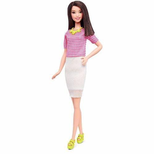 Boneca Barbie Fashionista 30 Alta Cabelo Preto Saia Social Mattel Boneca Barbie Magazine Luiza