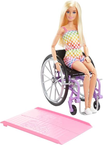 Imagem de Boneca Barbie Fashionista Cadeira De Rodas Cadeirante Loira - Mattel