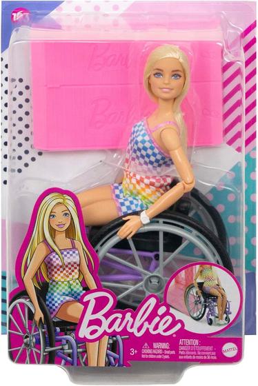 Imagem de Boneca Barbie Fashionista Cadeira De Rodas Loira 194 Mattel