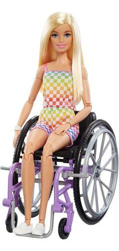 Imagem de Boneca Barbie Fashionista Cadeira De Rodas Loira HJT13 Mattel