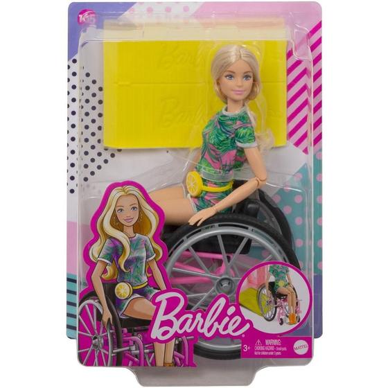 Imagem de Boneca Barbie Fashionista Loira Cadeirante Mattel