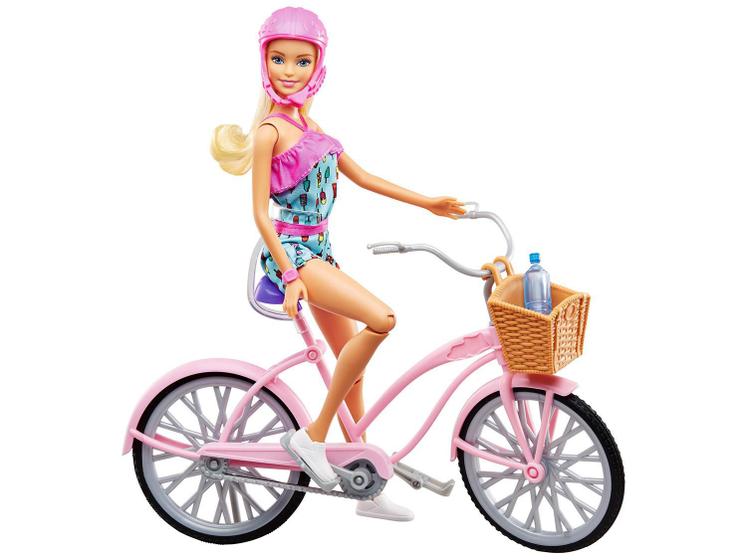 Imagem de Boneca Barbie FTV96 com Bicicleta